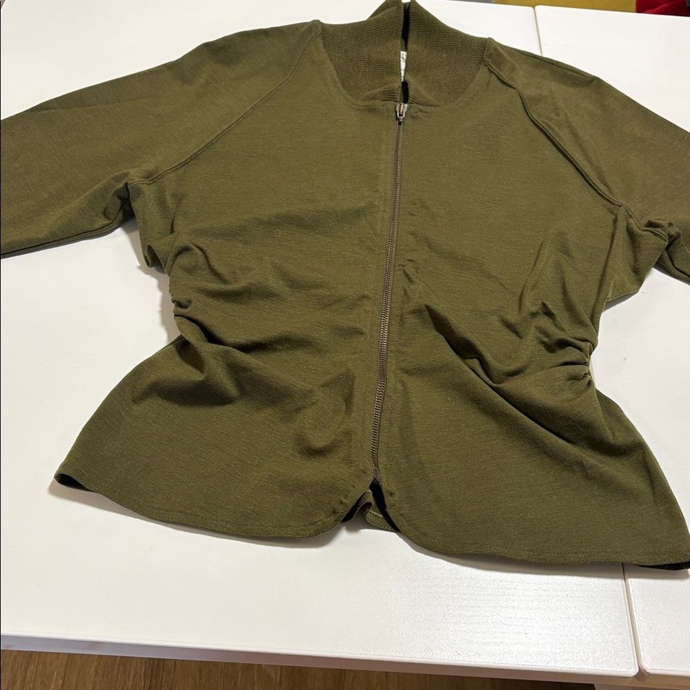 Emanuel Ungaro Khaki Bomber Jacket - Picture 4 of 7